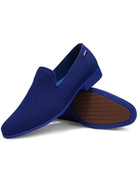 UUBARIS Men\'s Klein Blue Elegant Tuxedo Loafers Slip on Dress Shoes Formal Shoes main image 5